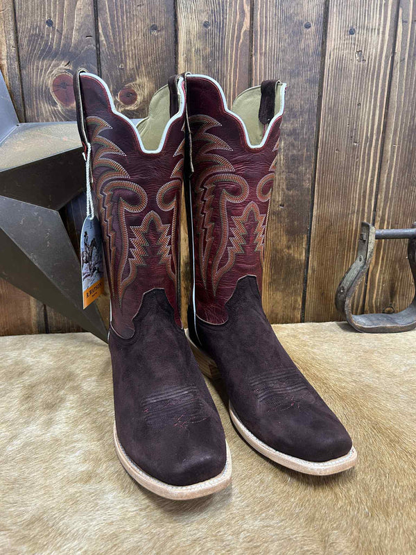 Men's R. Watson Chocolate Deer Roughout Boot-Men's Boots-R. Watson-Lucky J Boots & More, Women's, Men's, & Kids Western Store Located in Carthage, MO