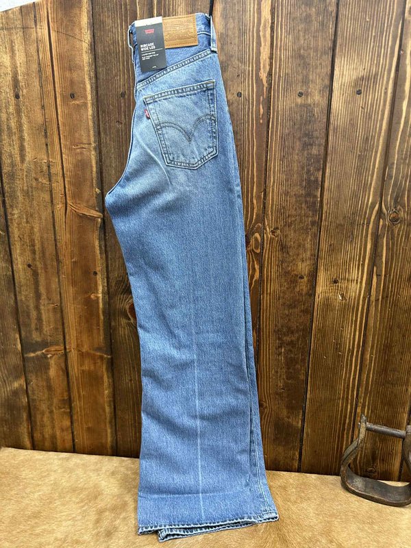 Levi's Ribcage Wide Leg in Medium Wash-Women's Denim-Levi's-Lucky J Boots & More, Women's, Men's, & Kids Western Store Located in Carthage, MO