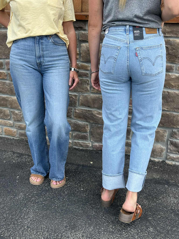 Levi's Ribcage Full Length Straight Leg in Light Wash-Women's Denim-Levi's-Lucky J Boots & More, Women's, Men's, & Kids Western Store Located in Carthage, MO