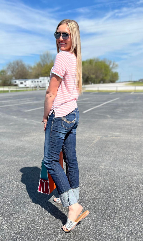 Womens Ariat R.E.A.L. Perfect Rise Greta Straight Jean in Midnight *FINAL SALE*-Women's Denim-Ariat-Lucky J Boots & More, Women's, Men's, & Kids Western Store Located in Carthage, MO