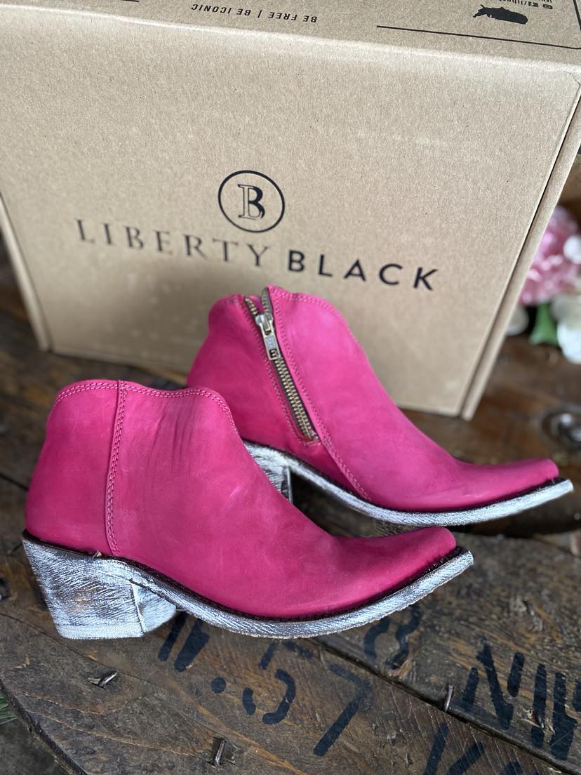 Lidia Nob Grease Fuchsia Booties by Liberty Black *FINAL SALE*-Women's Boots-Liberty Black-Lucky J Boots & More, Women's, Men's, & Kids Western Store Located in Carthage, MO