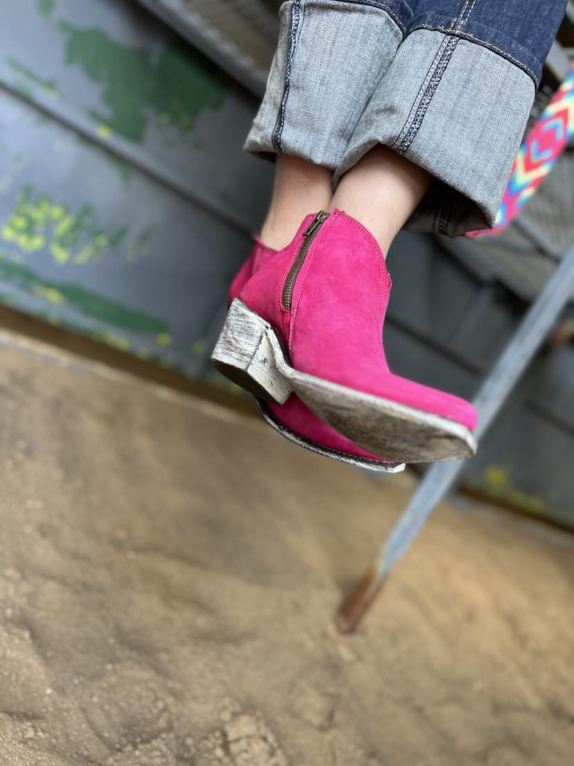 Lidia Nob Grease Fuchsia Booties by Liberty Black *FINAL SALE*-Women's Boots-Liberty Black-Lucky J Boots & More, Women's, Men's, & Kids Western Store Located in Carthage, MO