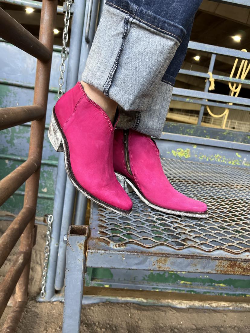 Lidia Nob Grease Fuchsia Booties by Liberty Black *FINAL SALE*-Women's Boots-Liberty Black-Lucky J Boots & More, Women's, Men's, & Kids Western Store Located in Carthage, MO