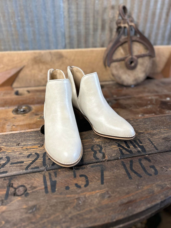 Boutique Vanish Bootie in Ivory *FINAL SALE*-Women's Boots-Corkys Footwear-Lucky J Boots & More, Women's, Men's, & Kids Western Store Located in Carthage, MO