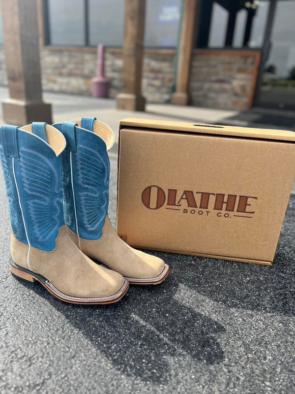 Men's Olathe Mesquite Beeswax Square Toe Boots-Men's Boots-Olathe-Lucky J Boots & More, Women's, Men's, & Kids Western Store Located in Carthage, MO
