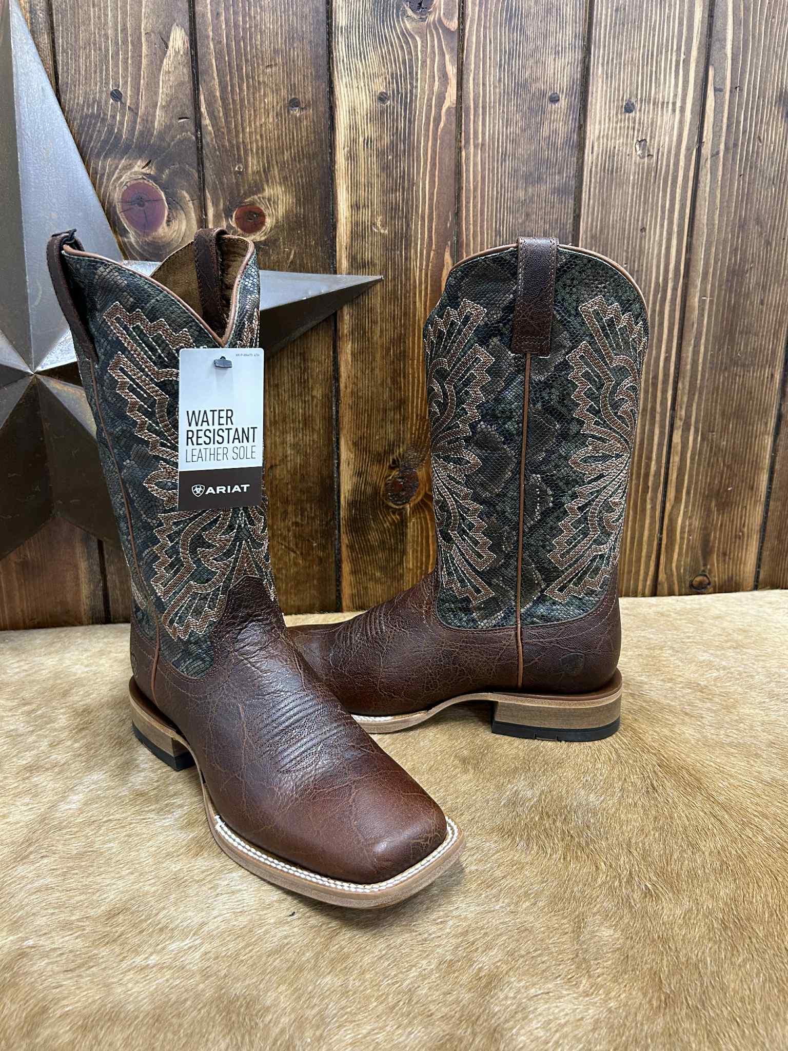 Men's Ariat Warm Cognac Sting Boot-Men's Boots-Ariat-Lucky J Boots & More, Women's, Men's, & Kids Western Store Located in Carthage, MO