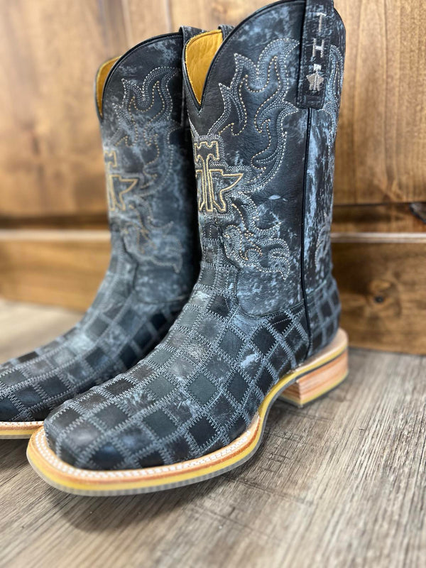 Men's Tin Haul King of Clubs Square Toe Boot-Men's Boots-Tin Haul-Lucky J Boots & More, Women's, Men's, & Kids Western Store Located in Carthage, MO