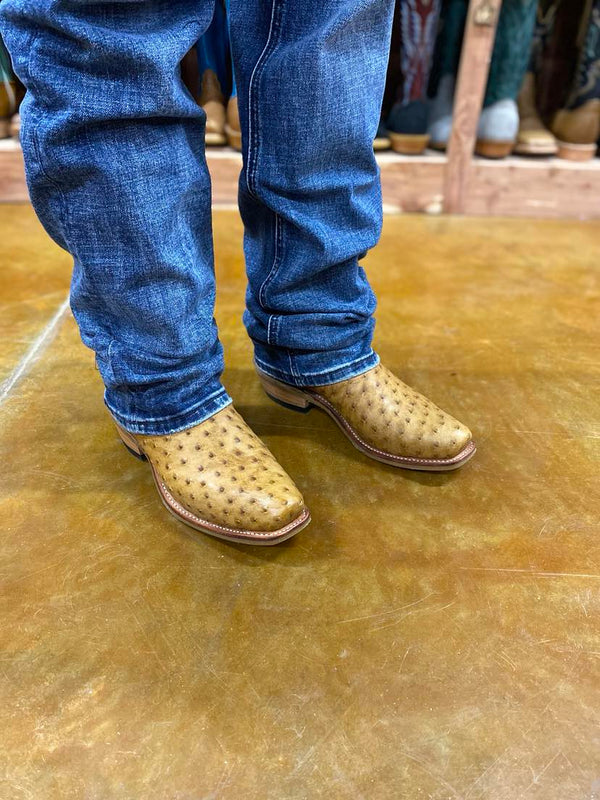 Fenoglio Full Quill Umber Bruciato Ostrich Boot-Men's Boots-Fenoglio Boots-Lucky J Boots & More, Women's, Men's, & Kids Western Store Located in Carthage, MO