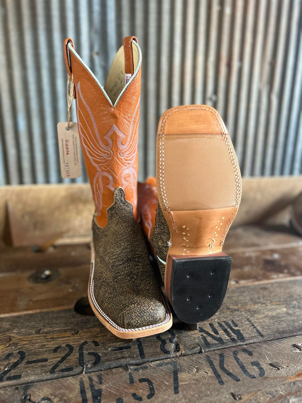 Men's Anderson Bean Tan Safari Cape Buffalo Boot-Men's Boots-Anderson Bean-Lucky J Boots & More, Women's, Men's, & Kids Western Store Located in Carthage, MO