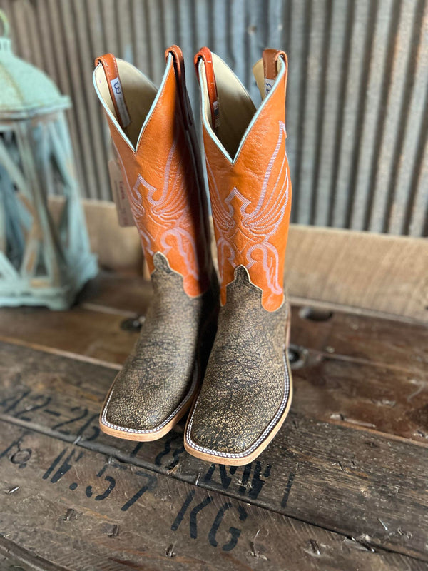 Men's Anderson Bean Tan Safari Cape Buffalo Boot-Men's Boots-Anderson Bean-Lucky J Boots & More, Women's, Men's, & Kids Western Store Located in Carthage, MO