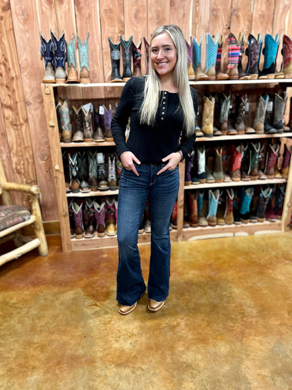 Womens Ariat High Rise Doba Flare Jeans-Women's Denim-Ariat-Lucky J Boots & More, Women's, Men's, & Kids Western Store Located in Carthage, MO