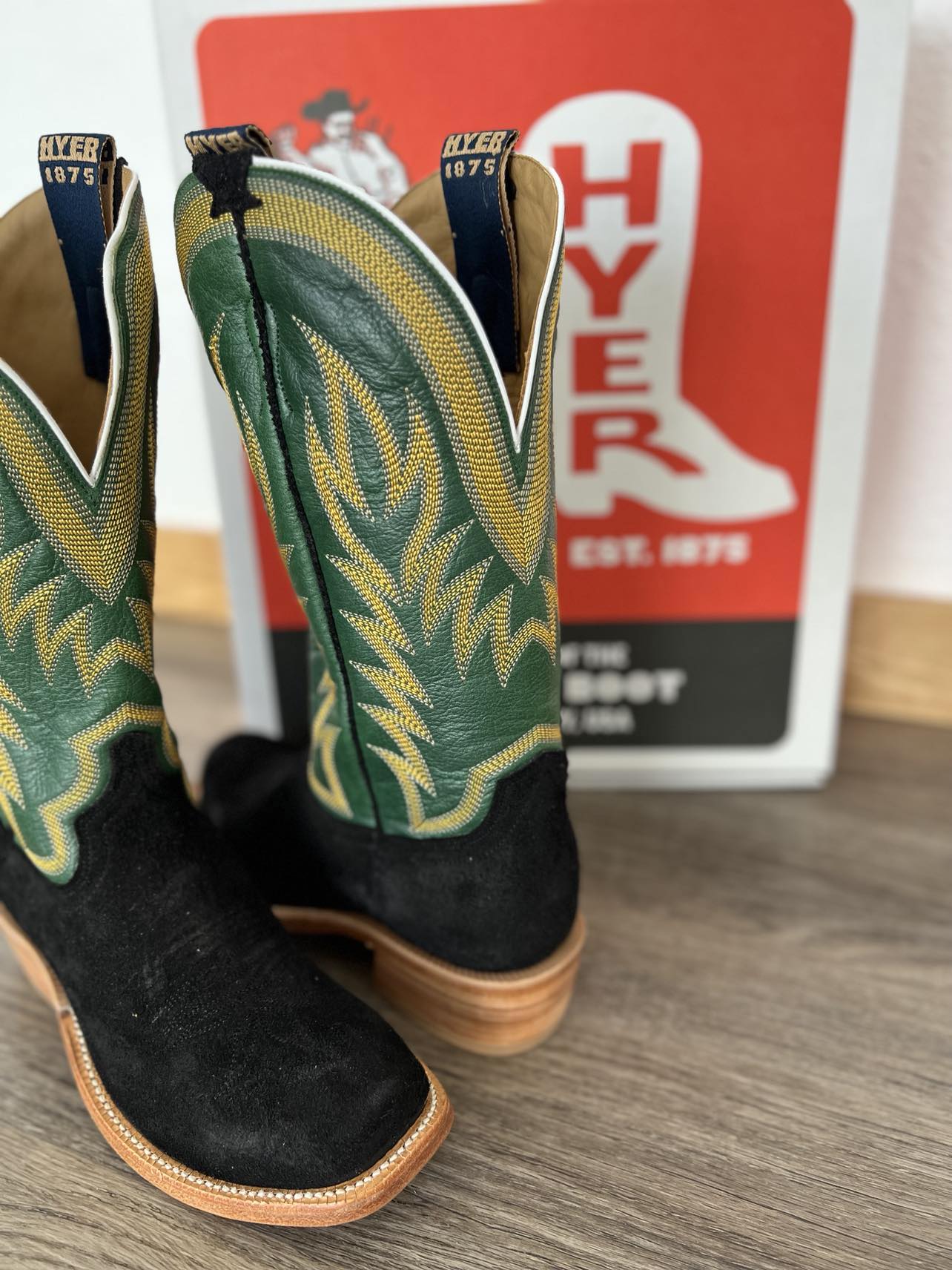 Men's Hyer Culver Black Roughout Boot-Men's Boots-HYER Boots-Lucky J Boots & More, Women's, Men's, & Kids Western Store Located in Carthage, MO