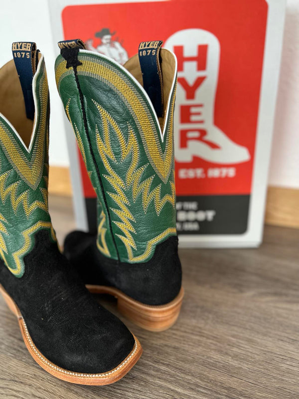 Men's Hyer Culver Black Roughout Boot-Men's Boots-HYER Boots-Lucky J Boots & More, Women's, Men's, & Kids Western Store Located in Carthage, MO
