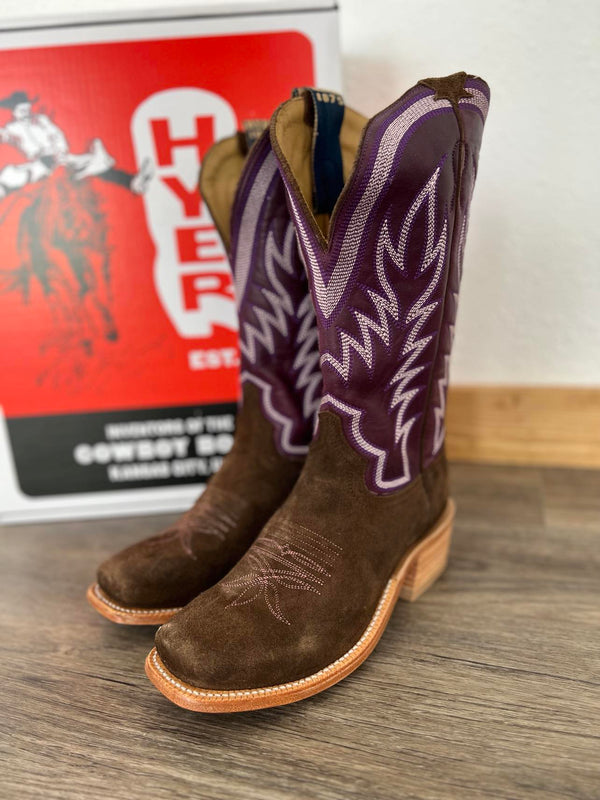 Men's Hyer Culver Brown Roughout Boot-Men's Boots-HYER Boots-Lucky J Boots & More, Women's, Men's, & Kids Western Store Located in Carthage, MO