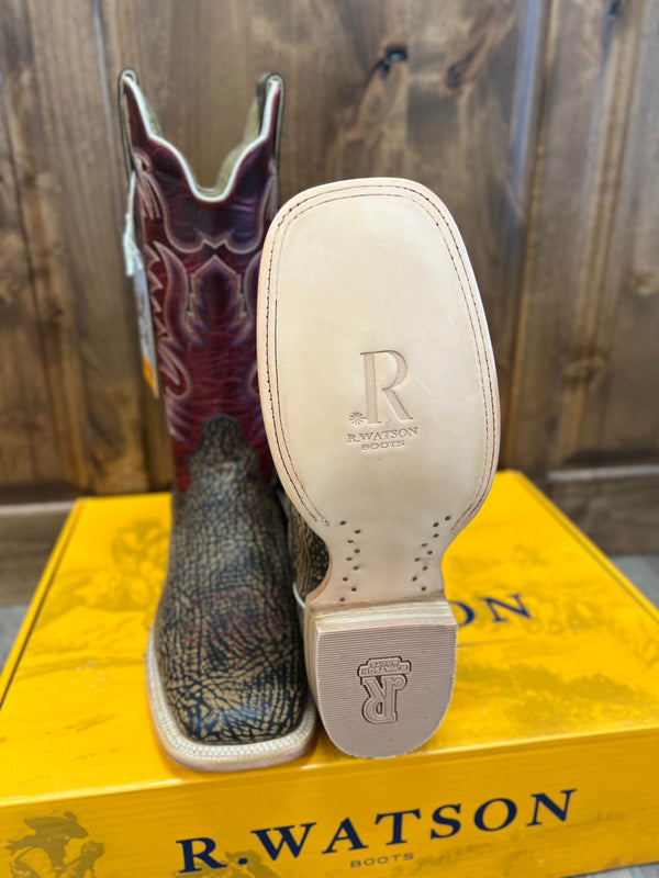 Men's R. Watson Mocha Shrunken Shoulder Boot-Men's Boots-R. Watson-Lucky J Boots & More, Women's, Men's, & Kids Western Store Located in Carthage, MO