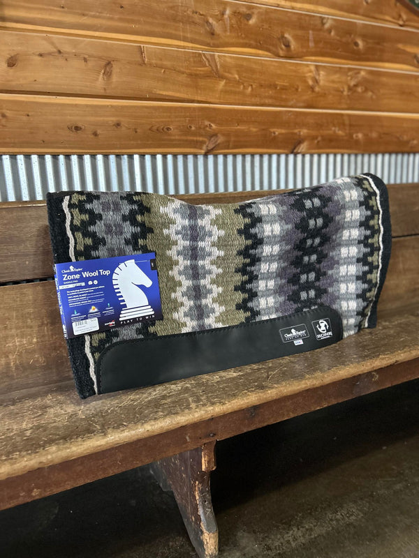 Classic Equine Zone Wool Top Saddle Pad 1"-Saddle Pads-Equibrand-Lucky J Boots & More, Women's, Men's, & Kids Western Store Located in Carthage, MO