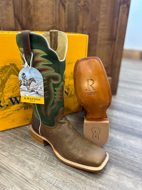 Men's R. Watson Mad Cat Tan Cowhide Boot-Men's Boots-R. Watson-Lucky J Boots & More, Women's, Men's, & Kids Western Store Located in Carthage, MO