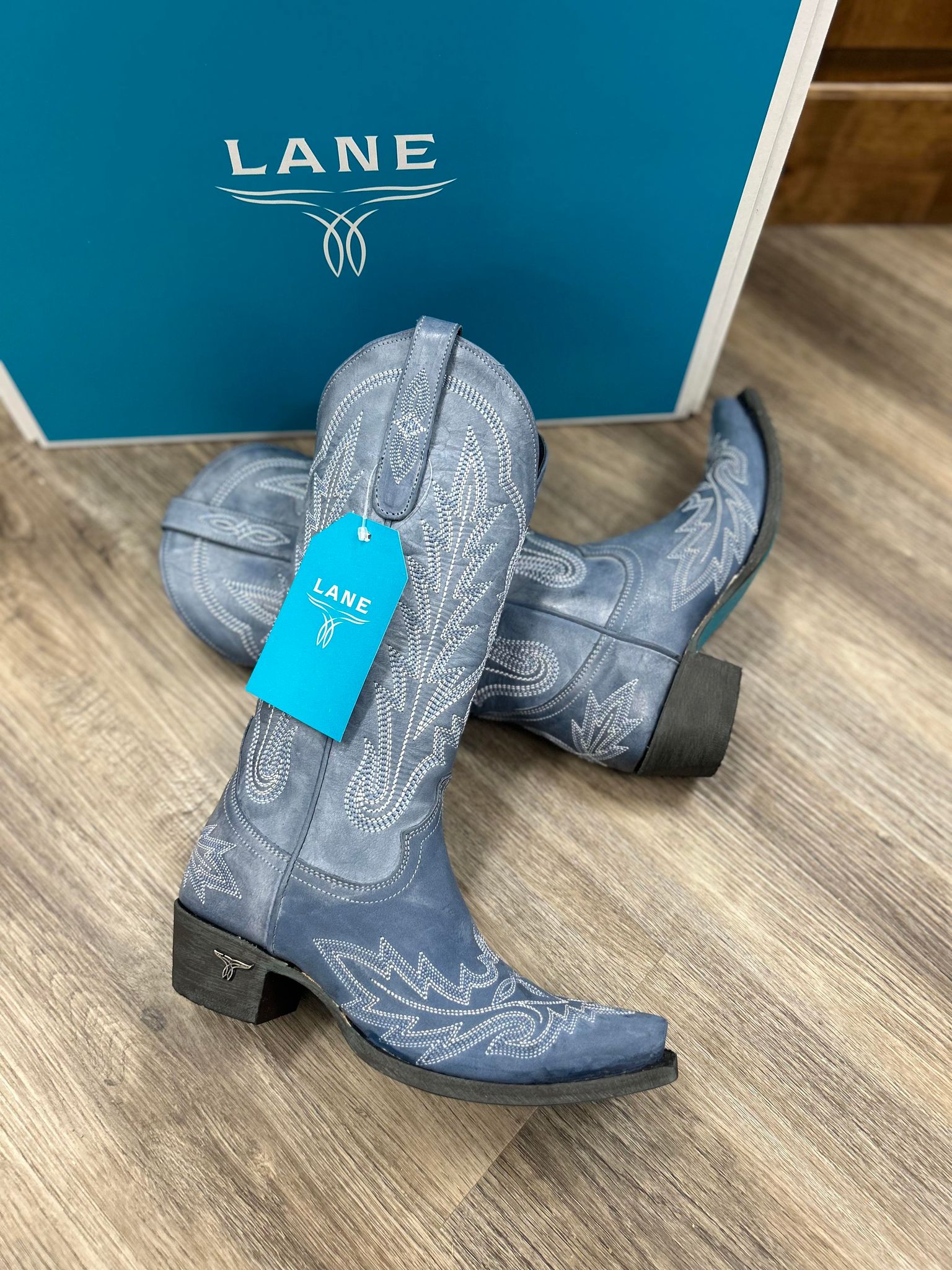 Lane Boots Lexington in Washed Denim-Women's Boots-Lane Boots-Lucky J Boots & More, Women's, Men's, & Kids Western Store Located in Carthage, MO