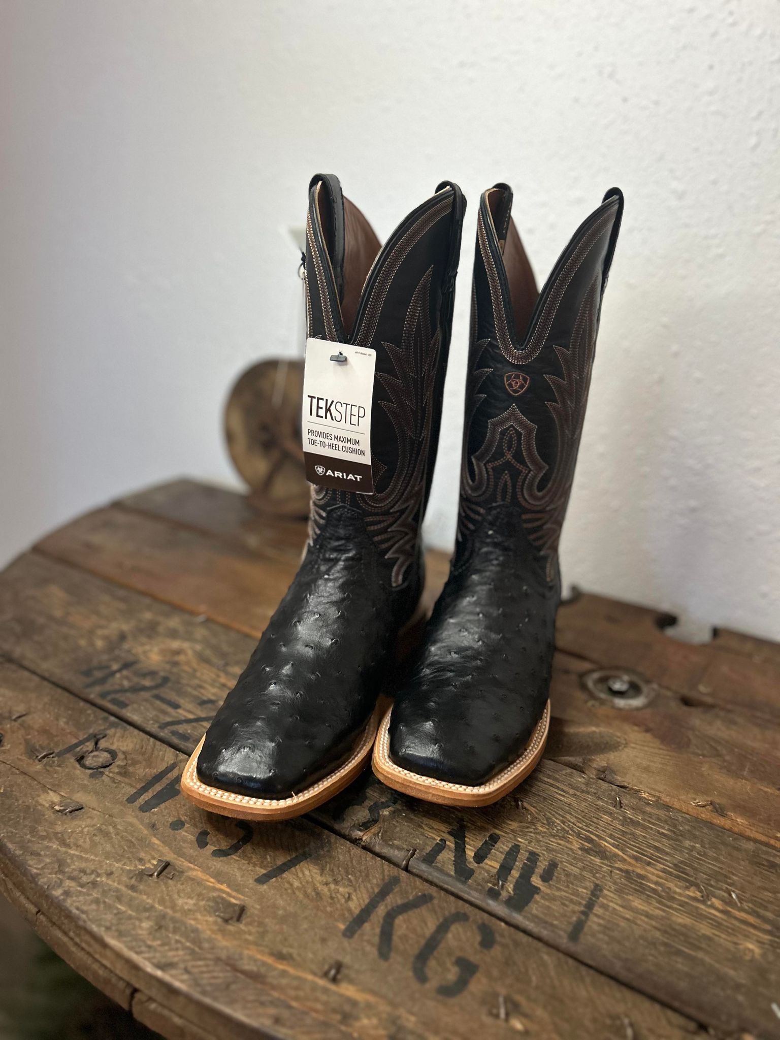 Western Boot Ariat Ostrich Square Toe Boots Men's Ariat Futurity