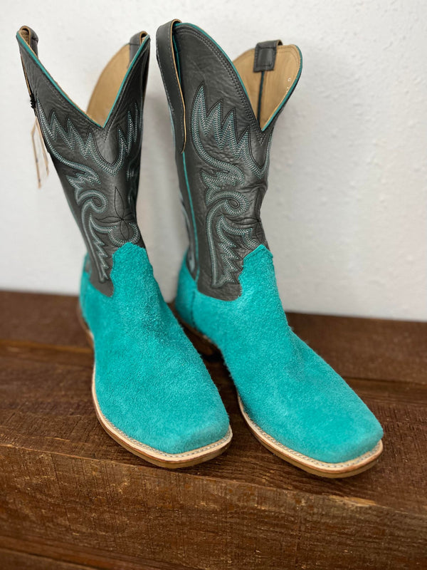 Men's Fenoglio Turquoise Moto Roughout Boot-Men's Boots-Fenoglio Boots-Lucky J Boots & More, Women's, Men's, & Kids Western Store Located in Carthage, MO