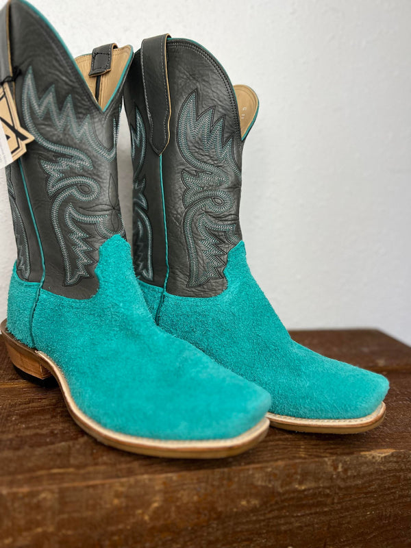 Men's Fenoglio Turquoise Moto Roughout Boot-Men's Boots-Fenoglio Boots-Lucky J Boots & More, Women's, Men's, & Kids Western Store Located in Carthage, MO