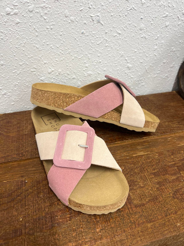 Shu Shop Bettina in Pink Sandal *Final Sale*-Sandals-Shu Shop-Lucky J Boots & More, Women's, Men's, & Kids Western Store Located in Carthage, MO