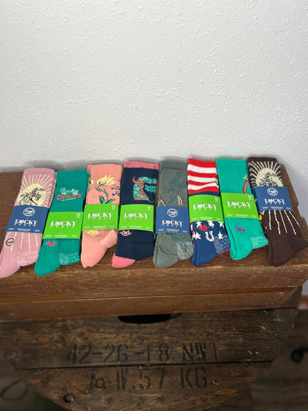 Lucky Chuck Socks-Socks-Lucky Chuck Brand-Lucky J Boots & More, Women's, Men's, & Kids Western Store Located in Carthage, MO