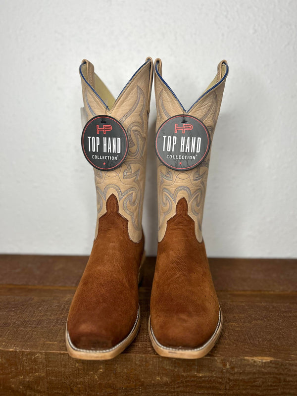 Men's Horse Power Brandy Reversed Smooth Quill Boot-Men's Boots-Horse Power-Lucky J Boots & More, Women's, Men's, & Kids Western Store Located in Carthage, MO