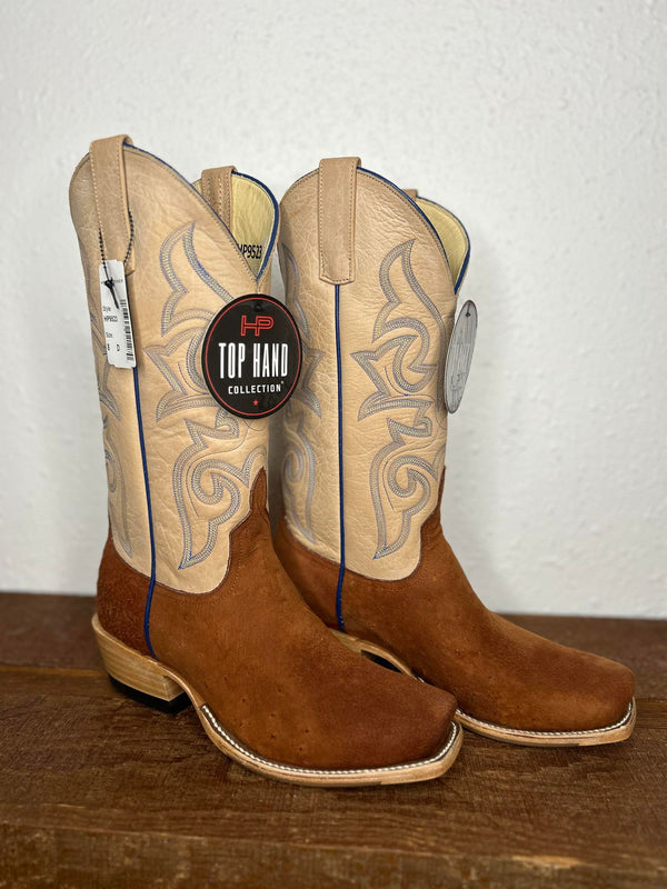 Men's Horse Power Brandy Reversed Smooth Quill Boot-Men's Boots-Horse Power-Lucky J Boots & More, Women's, Men's, & Kids Western Store Located in Carthage, MO