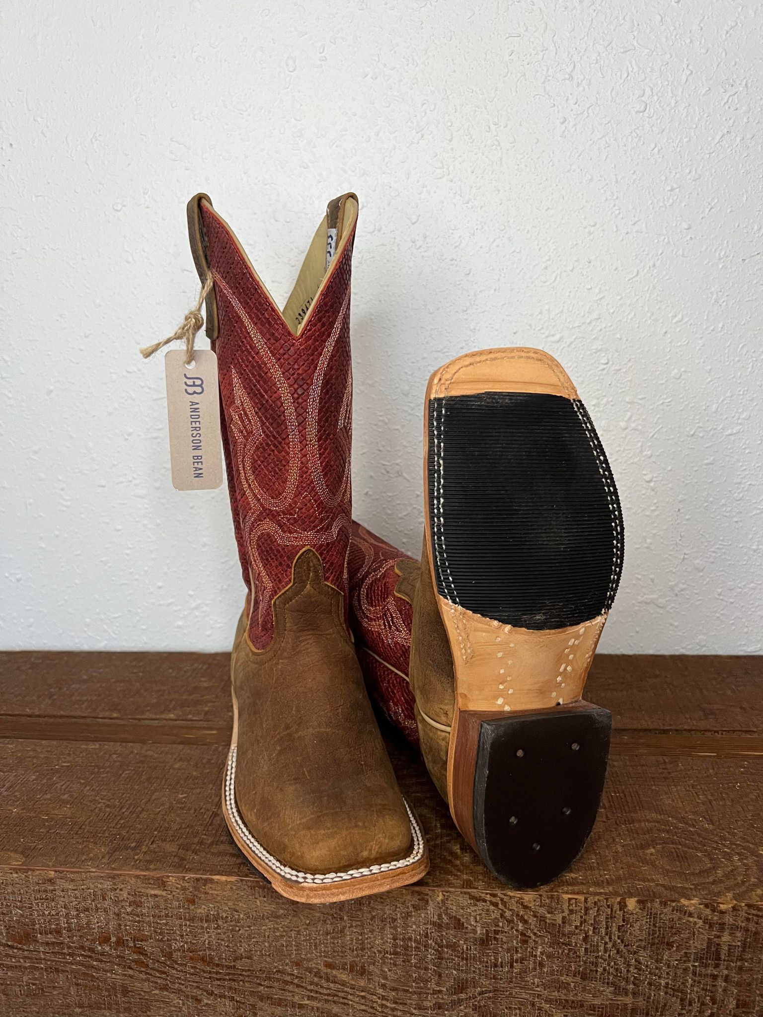 Anderson Bean Natural Brahma Bison Boot-Men's Boots-Anderson Bean-Lucky J Boots & More, Women's, Men's, & Kids Western Store Located in Carthage, MO