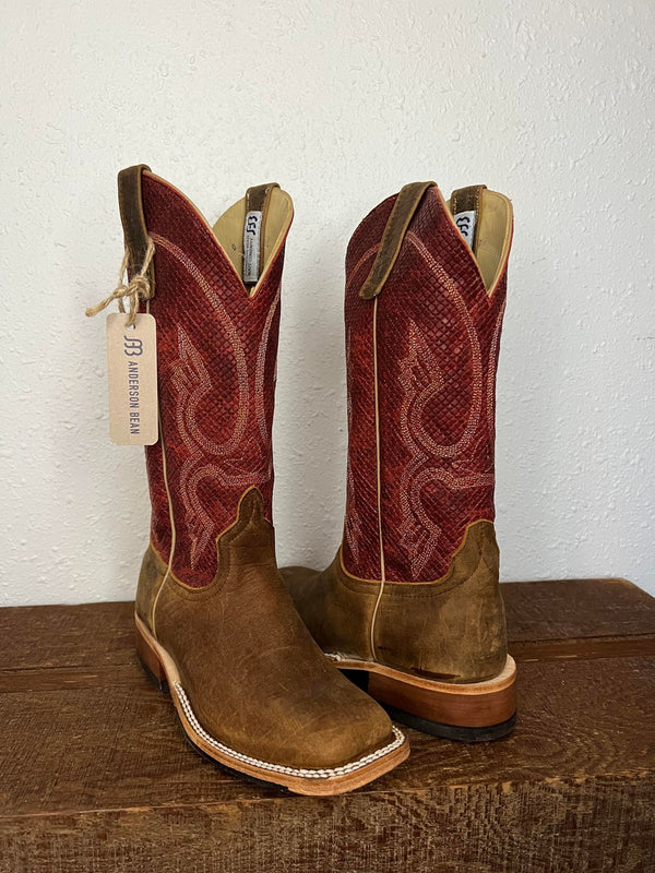 Anderson Bean Natural Brahma Bison Boot-Men's Boots-Anderson Bean-Lucky J Boots & More, Women's, Men's, & Kids Western Store Located in Carthage, MO