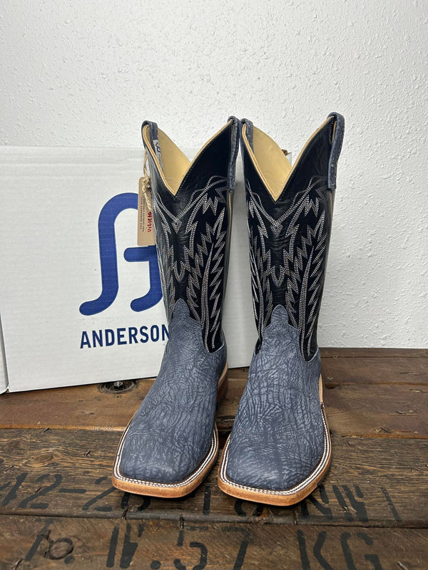 Men's Anderson Bean Blue Jean Washed Shoulder Square Toe Boot-Men's Boots-Anderson Bean-Lucky J Boots & More, Women's, Men's, & Kids Western Store Located in Carthage, MO