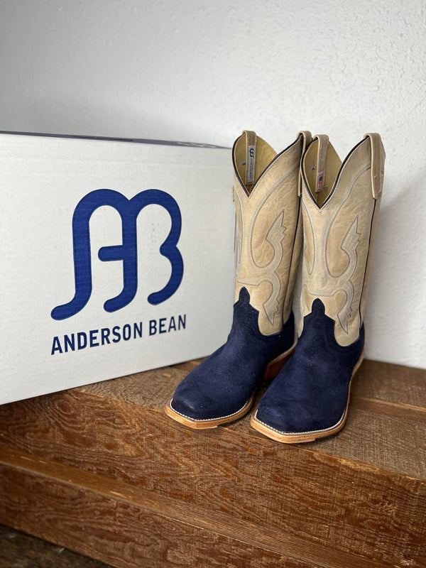 Men's Anderson Bean Navy Carpincho Boot-Men's Boots-Anderson Bean-Lucky J Boots & More, Women's, Men's, & Kids Western Store Located in Carthage, MO