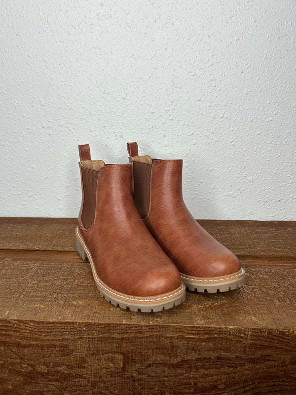 Corkys Cider Sippin in Bourbon Booties *FINAL SALE*-Women's Boots-Corkys Footwear-Lucky J Boots & More, Women's, Men's, & Kids Western Store Located in Carthage, MO