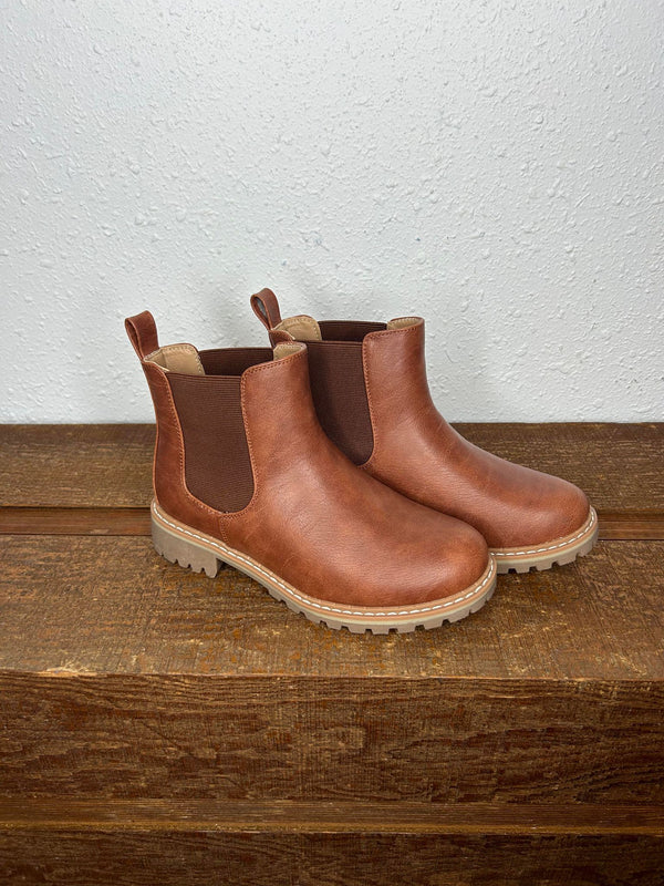 Corkys Cider Sippin in Bourbon Booties *FINAL SALE*-Women's Boots-Corkys Footwear-Lucky J Boots & More, Women's, Men's, & Kids Western Store Located in Carthage, MO