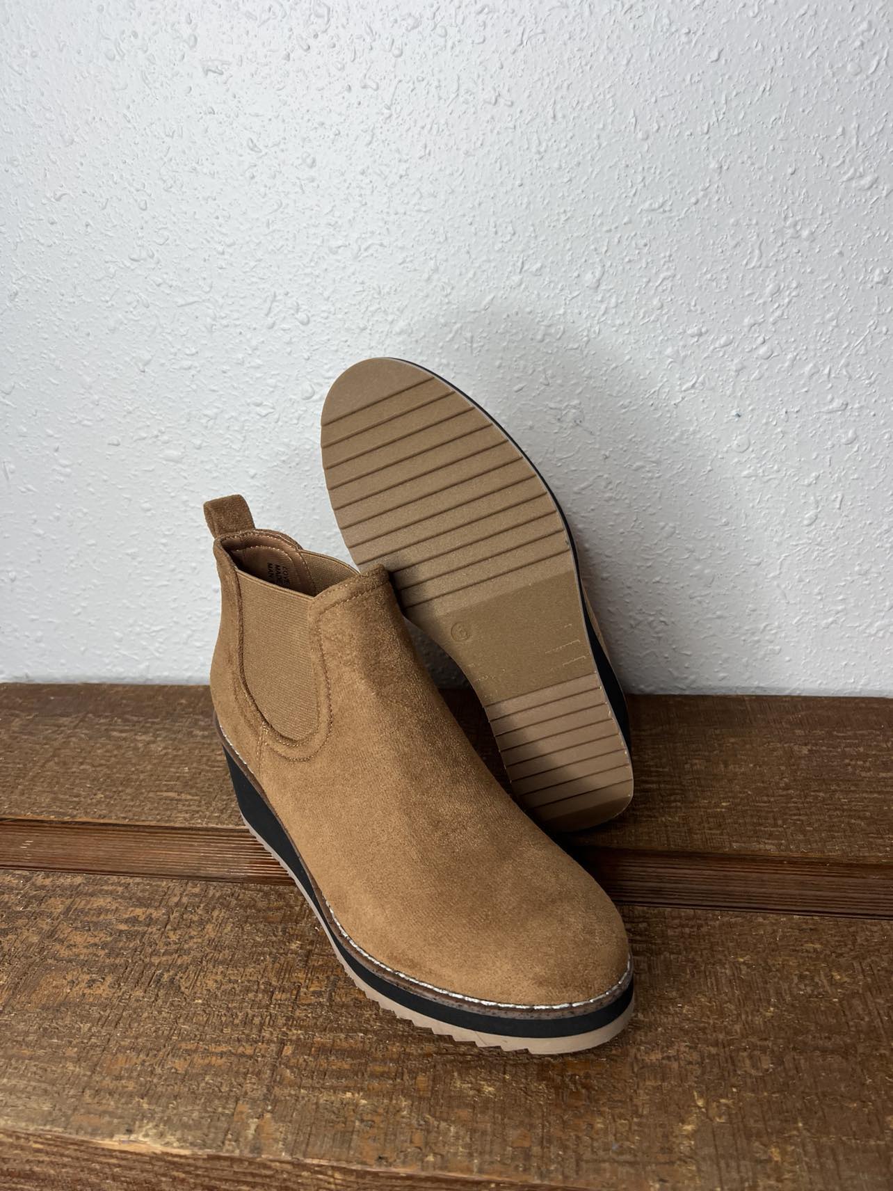Corkys Love you a Latte in Tobacco Faux Suede Booties *FINAL SALE*-Women's Boots-Corkys Footwear-Lucky J Boots & More, Women's, Men's, & Kids Western Store Located in Carthage, MO