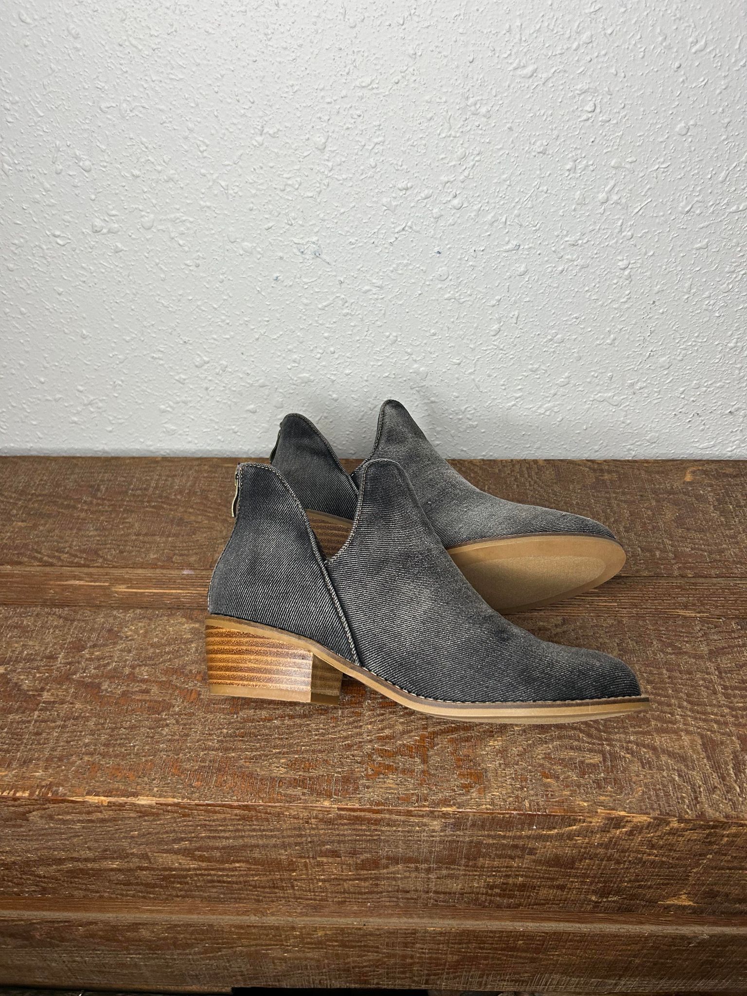 Boutique Vanish Booties in Washed Dark Blue Denim *FINAL SALE*-Women's Boots-Corkys Footwear-Lucky J Boots & More, Women's, Men's, & Kids Western Store Located in Carthage, MO