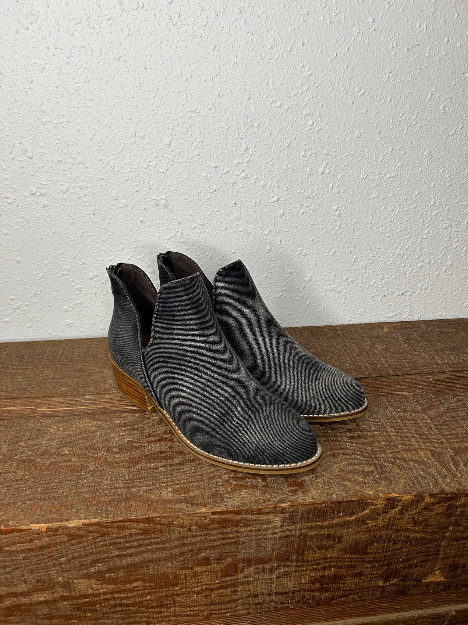 Boutique Vanish Booties in Washed Dark Blue Denim *FINAL SALE*-Women's Boots-Corkys Footwear-Lucky J Boots & More, Women's, Men's, & Kids Western Store Located in Carthage, MO