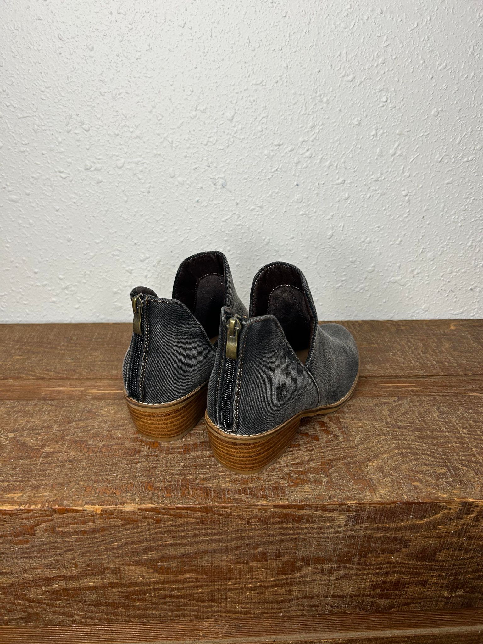 Boutique Vanish Booties in Washed Dark Blue Denim *FINAL SALE*-Women's Boots-Corkys Footwear-Lucky J Boots & More, Women's, Men's, & Kids Western Store Located in Carthage, MO