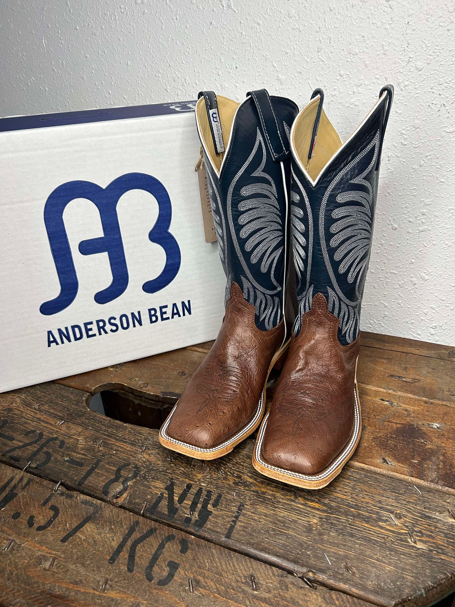 Men's Anderson Bean Kango Tobacco Smooth Quill Boot-Men's Boots-Anderson Bean-Lucky J Boots & More, Women's, Men's, & Kids Western Store Located in Carthage, MO