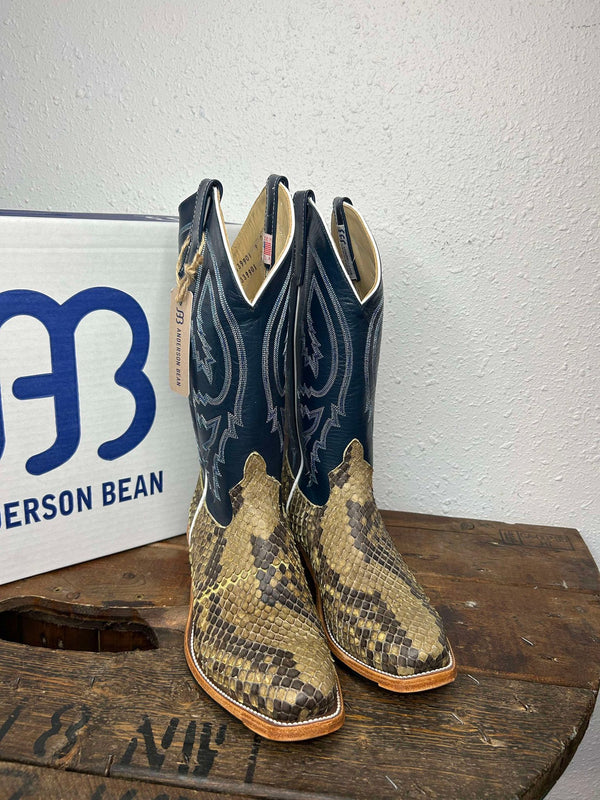 Men's Anderson Bean Natural Matte Giant Python & Boot-Men's Boots-Anderson Bean-Lucky J Boots & More, Women's, Men's, & Kids Western Store Located in Carthage, MO