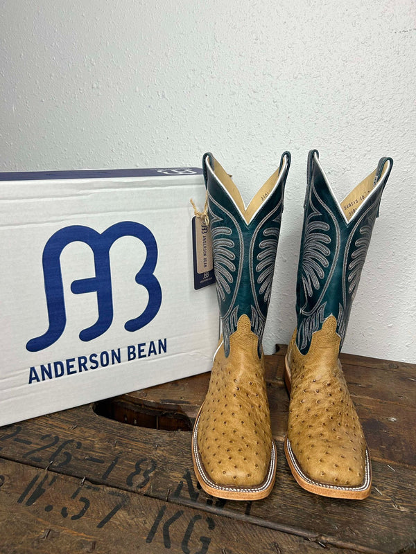 Men's Anderson Bean Umber Bruciato Ostrich Boot-Men's Boots-Anderson Bean-Lucky J Boots & More, Women's, Men's, & Kids Western Store Located in Carthage, MO