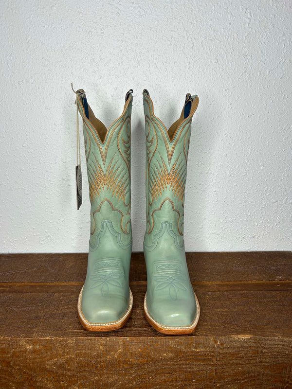 Women's Hyer Leawood Robin's Egg Cowhide Boot-Women's Boots-HYER Boots-Lucky J Boots & More, Women's, Men's, & Kids Western Store Located in Carthage, MO