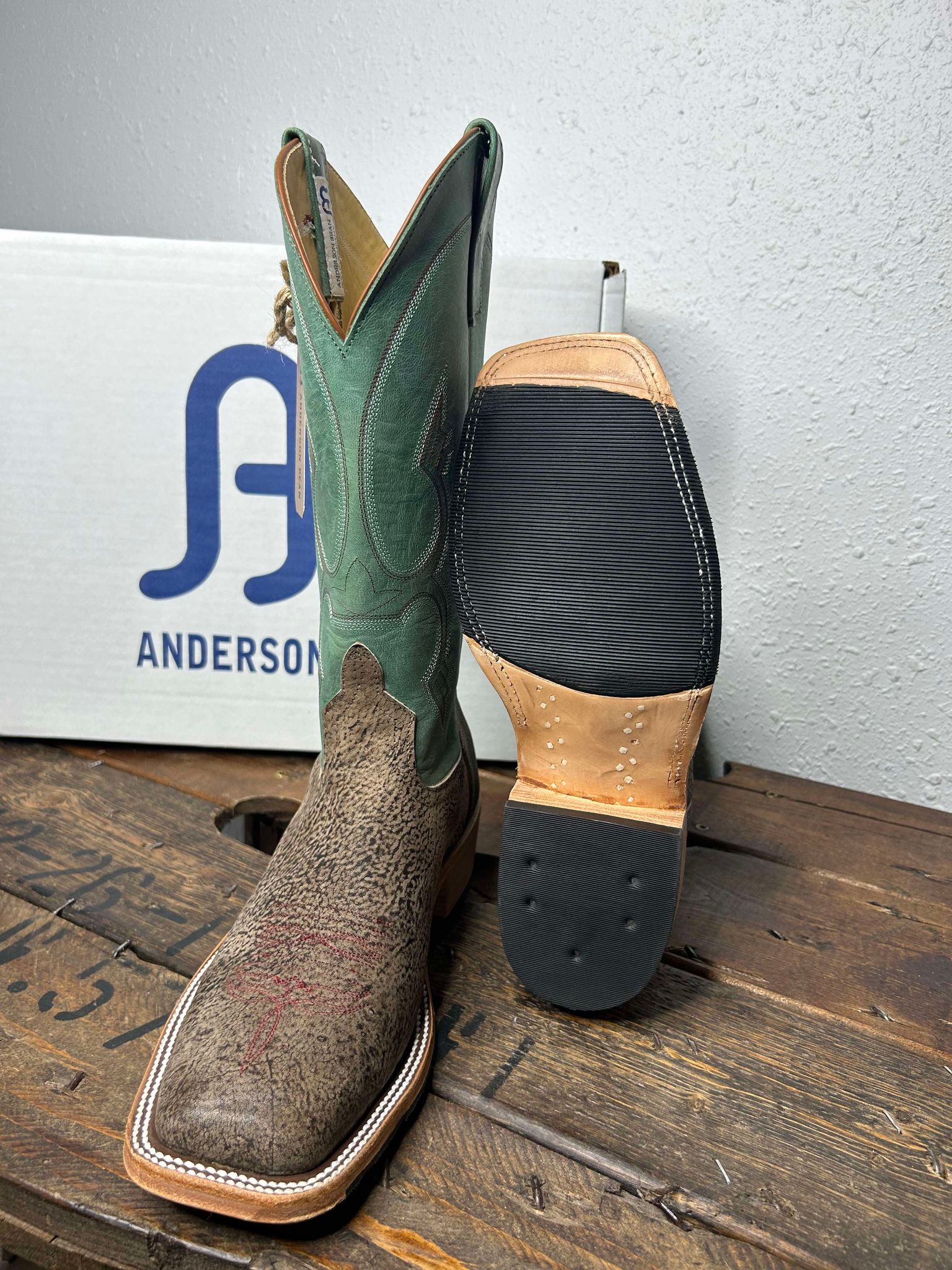 Men's Anderson Bean Rust Safari Giraffe Boot-Men's Boots-Anderson Bean-Lucky J Boots & More, Women's, Men's, & Kids Western Store Located in Carthage, MO