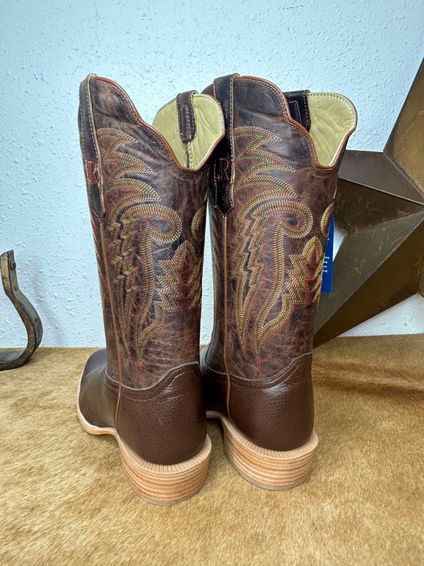 Men's R. Watson Chocolate Deer Boot-Men's Boots-R. Watson-Lucky J Boots & More, Women's, Men's, & Kids Western Store Located in Carthage, MO