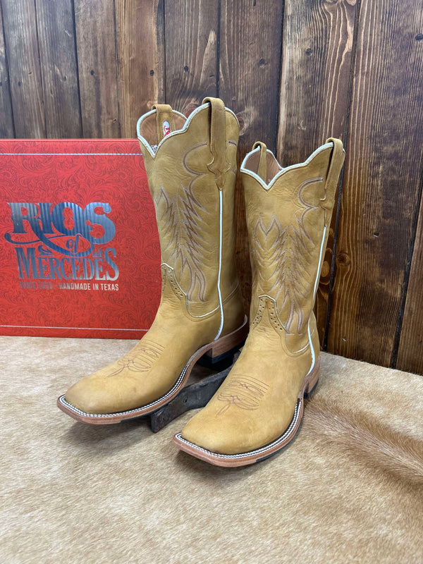 Men's Rios of Mercedes Rust Mesquite Crazyhorse Boot-Men's Boots-Rios of Mercedes-Lucky J Boots & More, Women's, Men's, & Kids Western Store Located in Carthage, MO