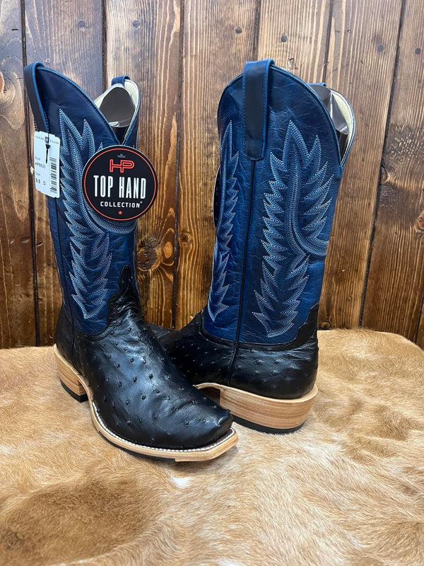 Men's Horse Power Black Full Quill Ostrich Boot-Men's Boots-Horse Power-Lucky J Boots & More, Women's, Men's, & Kids Western Store Located in Carthage, MO