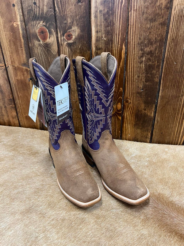 Men's Ariat Futurity Showman Foothill Brown Roughout Boot-Men's Boots-Ariat-Lucky J Boots & More, Women's, Men's, & Kids Western Store Located in Carthage, MO