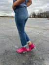 Lidia Nob Grease Fuchsia Booties by Liberty Black *FINAL SALE*-Women's Booties-Liberty Black-Lucky J Boots & More, Women's, Men's, & Kids Western Store Located in Carthage, MO