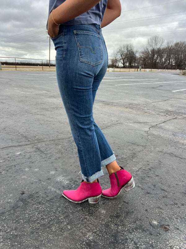 Lidia Nob Grease Fuchsia Booties by Liberty Black *FINAL SALE*-Women's Booties-Liberty Black-Lucky J Boots & More, Women's, Men's, & Kids Western Store Located in Carthage, MO